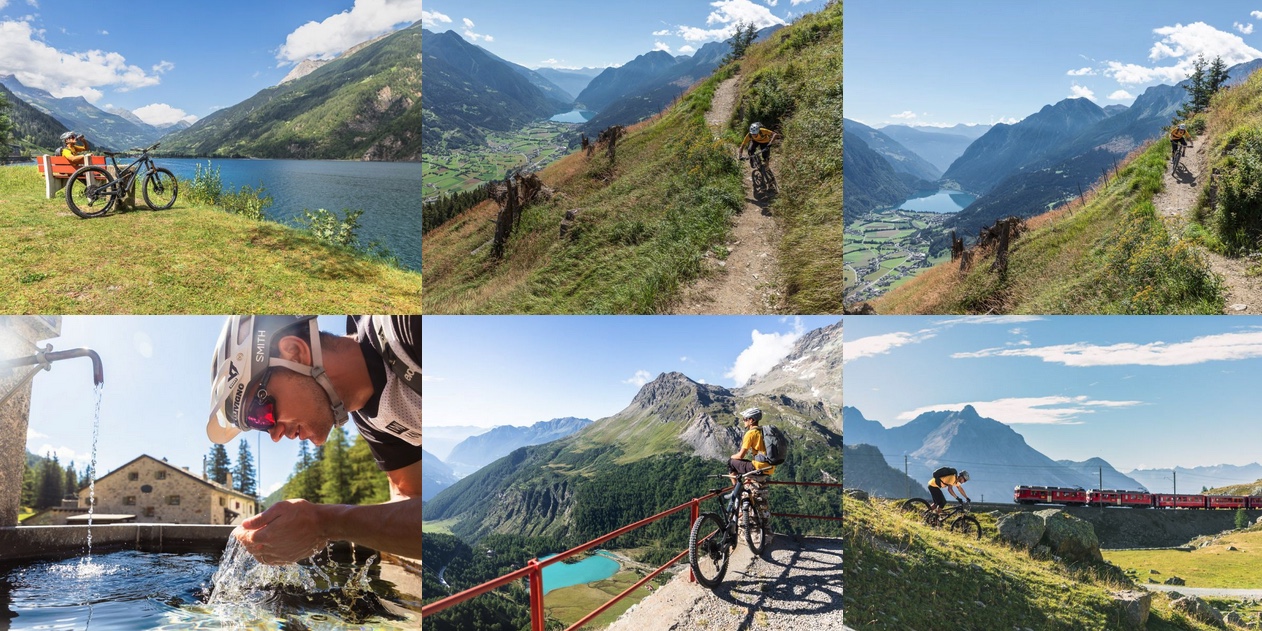 Tour MTB self guided con trasporto bagagli in Alta Rezia