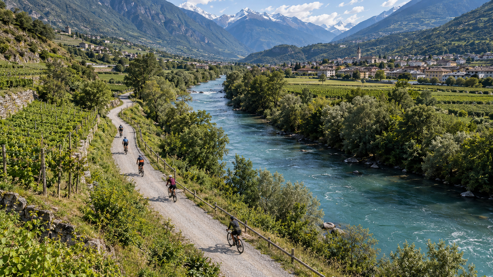 Cycling holidays on the Valtellina cycle route