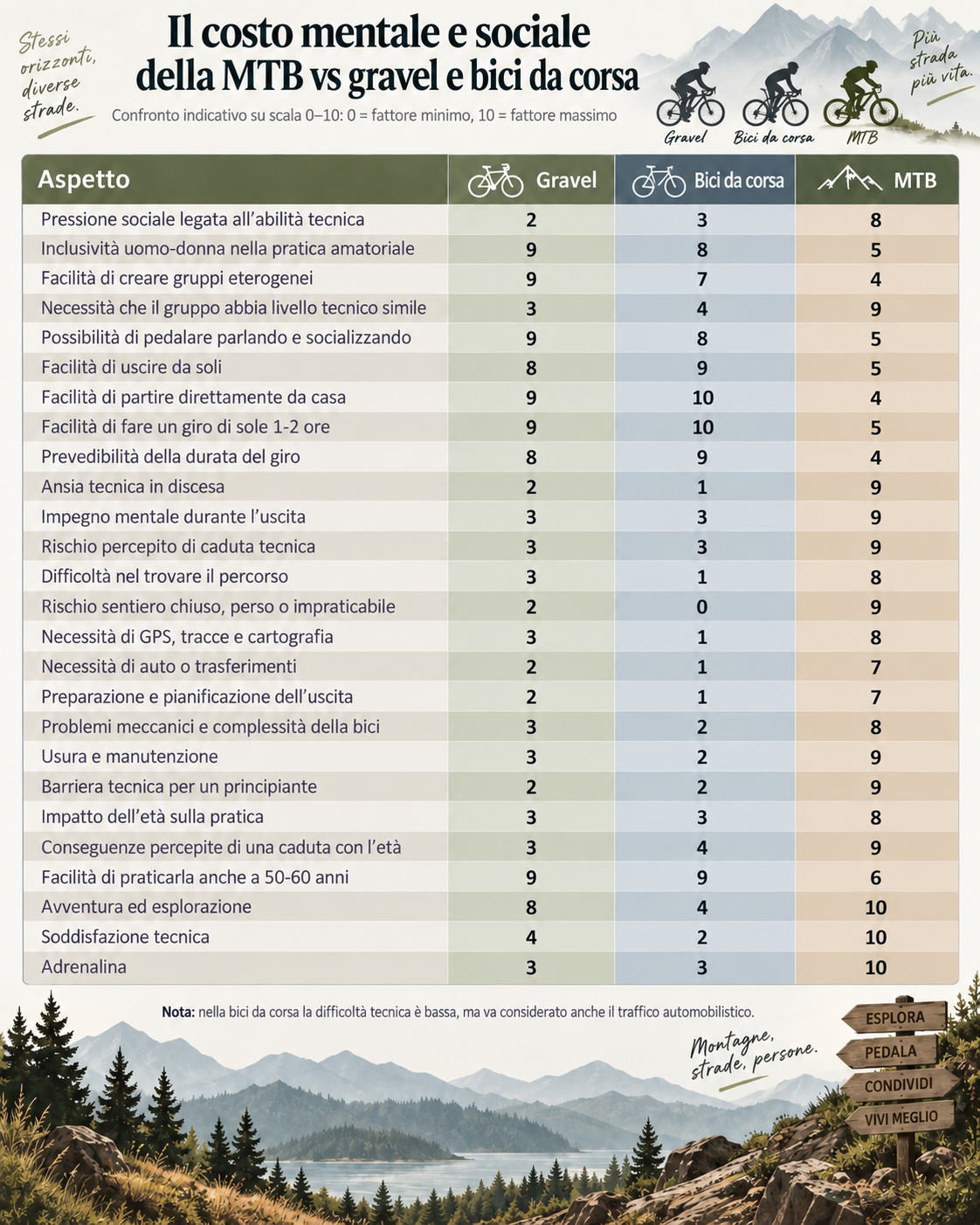 MTB and gravel compared